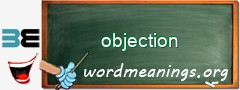 WordMeaning blackboard for objection